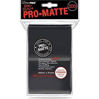 Kort tilbehør - Ultra Pro - Matte Non Glare Black (50 stk Standard Sleeves)
