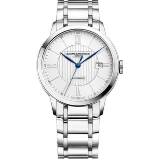 Baume & Mercier Classima Automatic White Dial Stainless Steel Bracelet Men's Watch BM0A10215