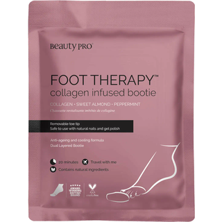 Beauty PRO Foot Therapy Collagen Infused Bootie With Removable Toe Tip