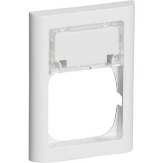 LK FUGA Softline 63 ramme 1½ modul med tekstmodul, hvid