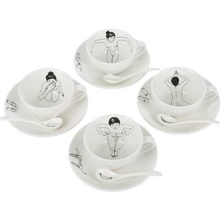 Polspotten Undressed Tesæt 4-pack - Kaffekopper Porcelæn Hvid - 230-400-178