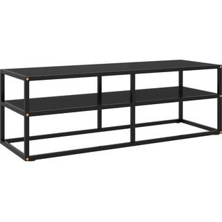 tv-bord 120x40x40 cm hærdet glas sort