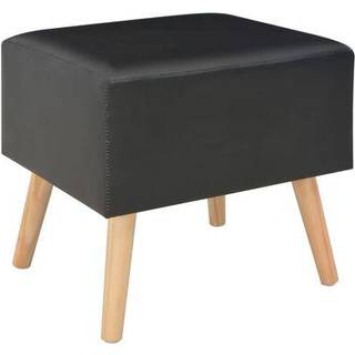 sengebord 40 x 35 x 40 cm kunstlæder sort