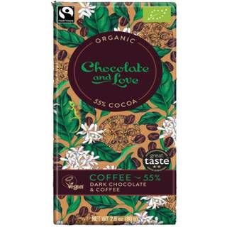 Chokolade Coffee 55% Økologisk - 80 gram (holdbarhed 06-06.25)
