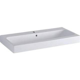Geberit iCon håndvask: B=90cm, T=48.5cm, Hanehul=Midtpå, Overløb=Synlig, Hvid