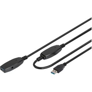 Digitus DA-73107 USB-kabel USB 3.2 Gen 1 (3.1 Gen 1) 20 m USB A Sort
