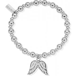 ChloBo Silver Mini Angel Wings Bracelet - Silver - 18cm