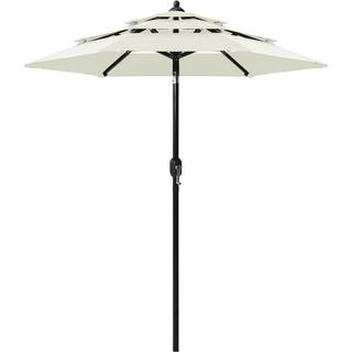 parasol 2 m aluminiumsstang 3 niveauer grøn