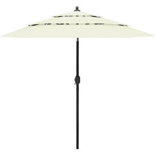 parasol 2,5 m aluminiumsstang 3 niveauer antracitgrå