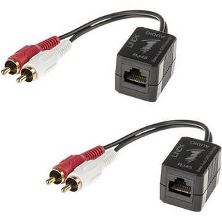 Lindy stereo phono forlænger CAT5/6, sort | PRIS-MATCH