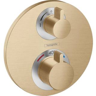 hansgrohe Ecostat S Termostatarmatur til indbygning med afspærring til 2 udtag, børstet bronze