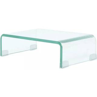 TV-stander/monitorstand sort glas 40x25x11 cm
