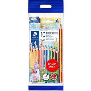 STAEDTLER Noris Club jumbo farveblyanter, 10 stk Træ fra PEFC certificeret, bæredygtigt skovbrug. 10 stk. ass. Farver.