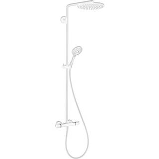 Hansgrohe Raindance Select S 240 1jet Powderrain komplet brusesystem i mat hvid