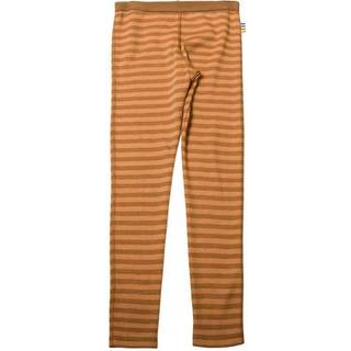 Leggings uld i mørk og lyse kobberstriber