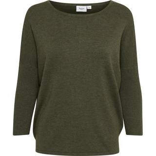Saint Tropez A2561, Milasz R-Neck Pullover Strik 30500003 Army Green Melange (LARGE)