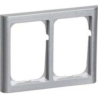LK FUGA Softline 63 ramme 2x1½ modul, stålmetallic