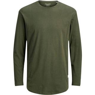 Ensfarvet O-hals T-shirt