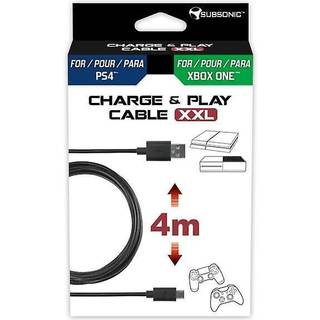 SuBsonic Charge & Play-kabel Xxl Usb/Micro-Usb - PS4 Xbox One 4m
