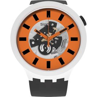 Swatch Diversipink Quartz Movement Blue Dial Silicone Strap Watch SB03M105