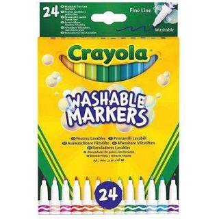 Crayola vaskbare tuscher: Tynde, vaskbare markører - sæt med 24 stk.