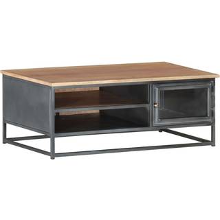 sofabord 90x50x35 cm massivt akacietræ grå