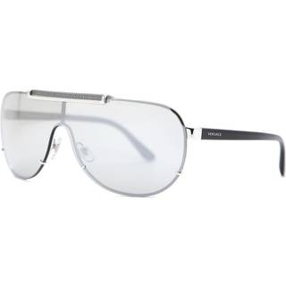 Versace Mand VE2140 10006G Solbriller Metal Sølv Grå Pilot Spejlet Spejl