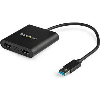 StarTech.com USB to Dual HDMI Adapter - USB to HDMI Adapter - 4K - external video adapter - MCT Trigger II - 64 MB - black
