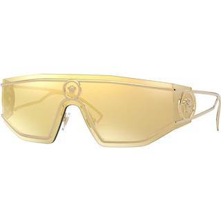 Versace Mand VE2226 10027P Solbriller Metal Guld Brun Geometrisk Spejlet Spejl