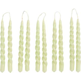 Mini Swirl Candle, 10 stk., light blue