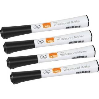 Marker Glide WB whiteboard Fine Tip black 4stk, Nobo 1915392