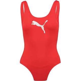 Women&#39;s Puma Swim&#39;s 1 Piece Swimsuit, Red, Size M, Clothing - Red - M
