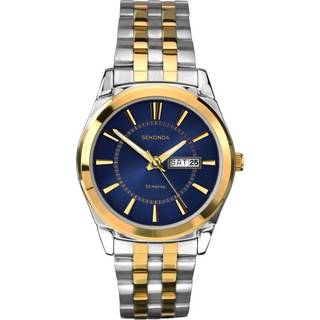Sekonda 1032 Riley Two Tone Blue Dial Bracelet Watch - W31103