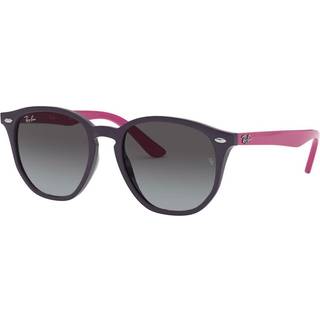 Ray - Ban Børn RJ9070S 70218G Solbriller Injiceret Violet Grå Geometrisk Normal Skygge