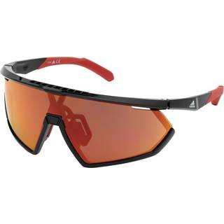 Adidas Sport Mand SP0001 01L Solbriller Plast Sort klar Orange Maske Normal