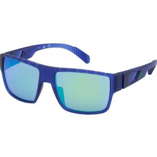 Adidas Sport Mand SP0006 91Q Solbriller Plast Blå Grøn Geometrisk Normal