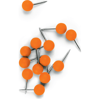 Opslagstavle kortnåle orange (100 stk), Nobo 1905329