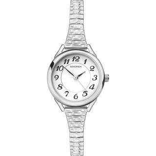 Sekonda Quartz White Dial Expanding Stainless Steel Bracelet Ladies Watch 2638