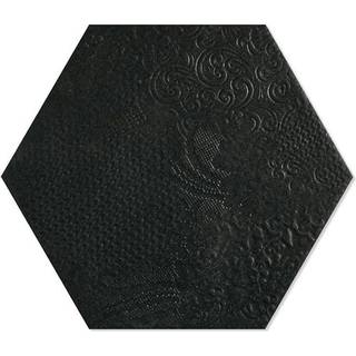 Hexagon Klinker Malena Svart 25x22 cm