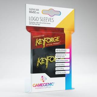 KeyForge Logo Sleeves - Black (66x92mm)