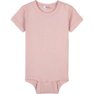 Kortærmet body pastel rosa økologisk bomuld