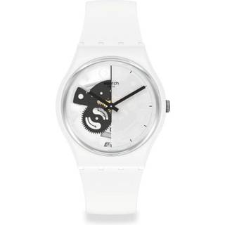 Quartz Bioceramic White Dial White Strap Unisex Watch SO31W101