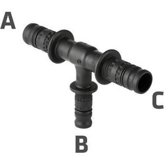 Geberit mepla t-stykke reduceret d=20 mm d1=16 mm d2=16 mm