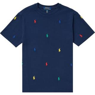 Polo Ralph Lauren Kids Embroidered cotton T-shirt - blue - Y 10-12