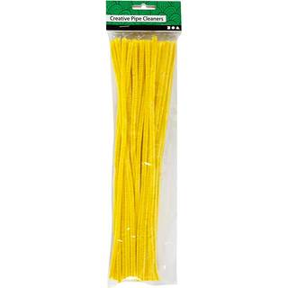 Gule Chenille Piberensere 30 cm - 50 stk.