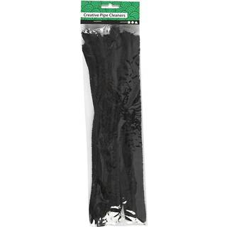 Chenille Piberensere, 30 cm, Sort, 50 stk.