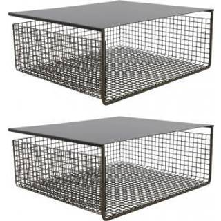 House Doctor Fari metal kurv 30x35 cm 2-pak Sort