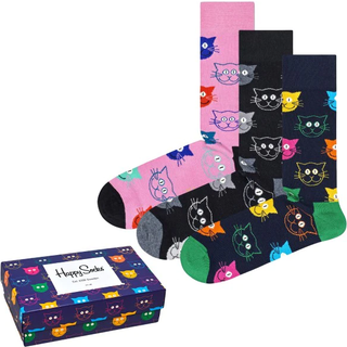 Happy socks 3-pak Mixed Cat Socks Gift Box - Mixed - Str 41/46