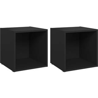 tv-borde 2 stk. 37x35x37 cm konstrueret træ hvid
