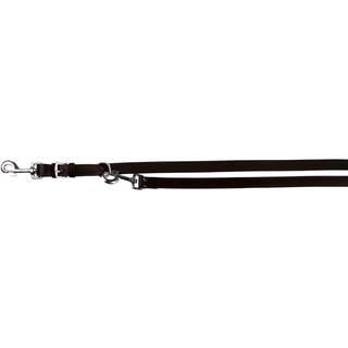Trixie Active adjustable leash leather M-L: 2.00 m/18 mm black